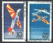 1968 GDR series of stamps (Aviation, Aeroplans) Used №1391-1392