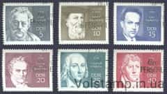 1970 GDR series of stamps (famous people IV) Used №1534-1539