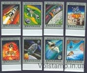 1970 Руанда Серия марок (Космос, Полет Аполлона-13 на Луну) MNH №414-421