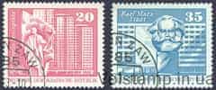 1973 ГДР Серия марок (Строительство в ГДР) Гашеные №1820-1821