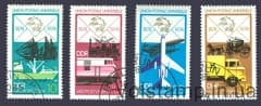 1974 НДР Серія марок (Кораблі, літаки, Аєроплан, машина, поїзди) Гашені №1984-1987