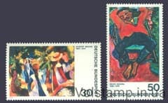 1974 Германия (ФРГ) Серия марок (Немецкий экспрессионизм (II), Живопись) MNH №816-817