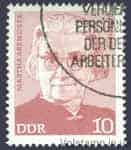 1975 GDR stamp (Persons of the German work movement III of Martha Rentsee) Used №2012