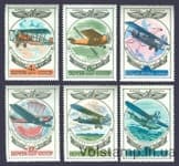 1977 серия марок Авиапочта. История отечественного авиастроения №4673-4678