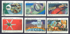 1978 Вьетнам Серия марок без перфорации (Покорение космоса: спутники и космические корабли) Гашеные №990-995 B