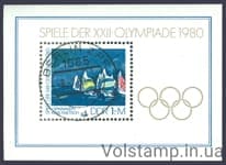 1980 ГДР Блок (Олимпиада, картина, парусный спорт) Гашеный №2531 (Блок 60)