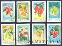 1981 Vietnam series of stamps without perforation (fruits) Used №1179-1186 b