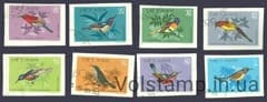 1981 Вьетнам Серия марок без перфорации (Птицы) Гашеные №1171-1178