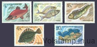 1983 series of stamps Commercial Fish №5346-5350