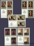 1983 серия марок Шедевры Государственного Эрмитажа. Немецкая живопись 3 марки с купонами №5381-5385