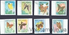 1983 Vietnam series of stamps (butterflies) Used №1353-1360