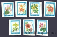 1984 Вьетнам Серия марок без перфорации (Цветущая древесина) Гашеные №1417-1423 B