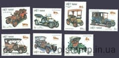 1984 Vietnam series of stamps Old Automobiles MNH №1494-1500