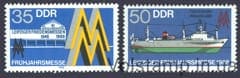 1986 ГДР Серия марок (Корабли, Лейпцигская весенняя ярмарка) MNH №3003-3004
