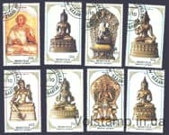 1988 Mongolia series of stamps (art, sculptures) Used №1982-1989
