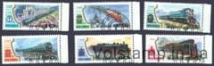 1989 Северная Корея Серия марок (Поезда, вагоны) Гашеный №3064-3069