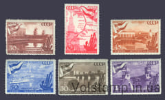 1947 серия марок 10 лет каналу Москва-Волга - MNH №1067-1072