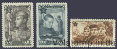 1947 серия марок 29 годовщина Советской Армии - MNH №1044-1046