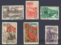 1948 серия марок 30-летие Всесоюзного Ленинского Коммунистического союза молодежи (ВЛКСМ) - Гашеные №1234-1239