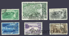 1949 серия марок Государственные лесные защитные полосы и лесонасаждения - Гашеные №1351-1356