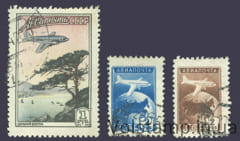 1955 серия марок Авиапочта. Стандартный выпуск - Гашеная №1726-1728