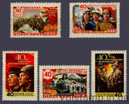 1958 серия марок 40 лет Советским Вооруженным силам - MNH №2029-2033