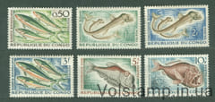 1961 Конго серия марок (Фауна, рыбы) MNH №13-18
