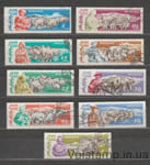 1961 Монголия серия марок (Фауна, млекопитающие, ферма, сельхозхозяйство) Гашеные №246-250