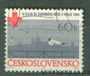 1964 Чехословакия марка (Фауна, птицы, красный крест) Гашеная №1481
