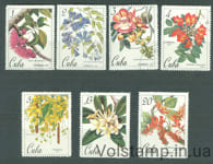 1967 Куба серия марок (Флора, цветы) Гашеные №1295-1301