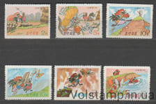 1973 Северная Корея серия марок (Культура, сказки, рассказы, мультфильмы) MNH №1174-1179