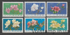 1975 Северная Корея серия марок (Флора, цветы) MNH №1408-1413