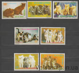 1976 Екваторіальна Гвінея серія марок (Фауна, коти, кішки) Гашені №1016-1022