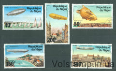 1976 Нигер серия марок (Авиация, дирижабли) Гашеные №522-526