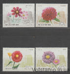 1976 Северная Корея серия марок (Флора, цветы) MNH №1479-1482