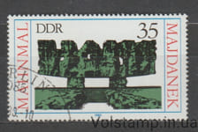 1980 ГДР марка (Архітектура, Майданек) Гашеный №2538