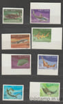 1980 Вьетнам серия марок без перфорации (Фауна, рыбы) Гашеные №1111-1118