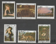 1982 Куба серия марок (Искусство, живопись, картины в Натл. Музей искусств) Гашеные №2659-2664