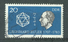 1983 НДР марка (Математик, особистість, Ейлер) Гашена №2825