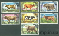 1985 Монголия серия марок (Коровы) Гашеные №1682-1688
