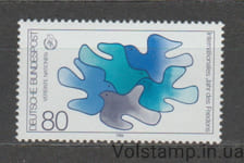1986 Німеччина ФРН марка (Фауна, птахи, рік миру: стилізовані голуби) MNH №1286
