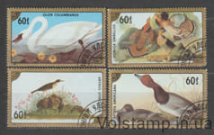 1986 Монголія серія марок (Фауна, водні птахи) Гашені №1807-1810