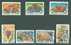 1988 Афганистан серия марок (Флора, фрукты, виноград) Гашеные №1588-1594