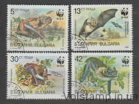 1989 Bulgaria stamp series (Fauna, bats) Used №3741-3744