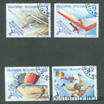 1989 Болгария серия марок (Самолеты, парашут, авиация) Гашеные №3801-3804