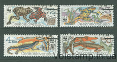 1989 Czechoslovakia stamp series (Fauna, reptiles, toads, lizards) Used №3007-3010