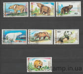 1989 Монголия серия марок (Фауна, млекопитающие, медведи) Гашеные №2032-2038