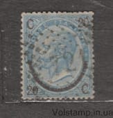 1865 Італія Марка (Випуск Де ла Рю з накладанням) Гашена №25