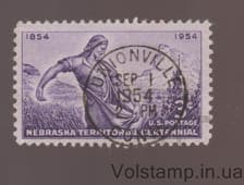 1954 США Марка (Столетие территории Небраска) Гашеная №676