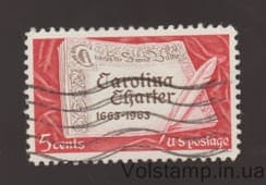 1963 USA Stamp (300th Anniversary of the Caroline Charter) Used №839